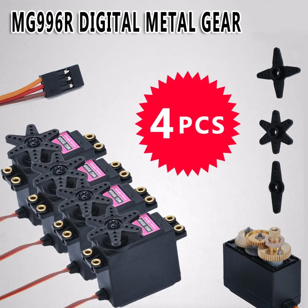 1/4 шт. MG996R Цифровой Металлический сервопривод с крутящим моментом для Futaba JR RC Truck