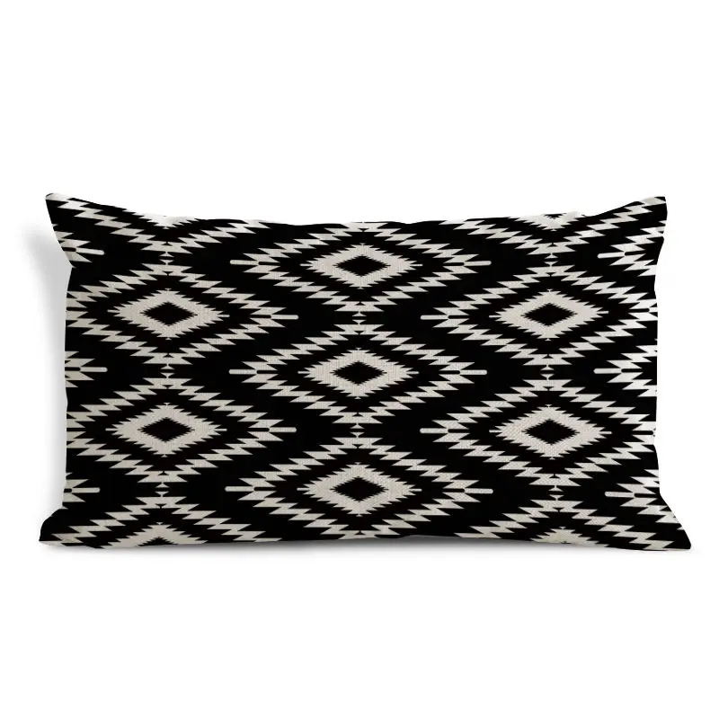 Геометрический Чехол на подушку, клетчатый Ikat, Чехол на подушку, полигон, шеврон, Подарочный Чехол на подушку, 30X50 см, полиэстер/Лен, для детей