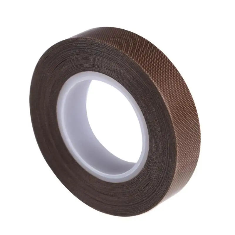 13/19 мм * 10 м PTFE покрытая стекловолокном Ткань силиконовая клейкая лента гладкая