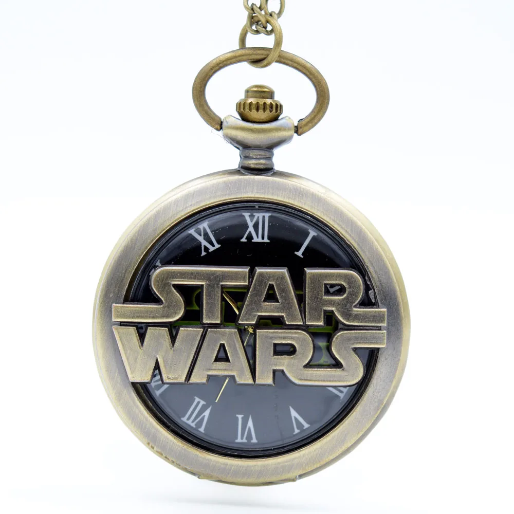 Модные часы STAR WARS Jedi с черным циферблатом Sci fi фильмы кварцевые карманные