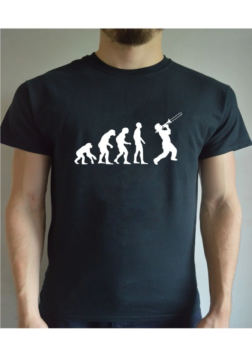 Лидер продаж 2019 модная забавная Футболка с принтом Evolution-Jazz футболка рисунком