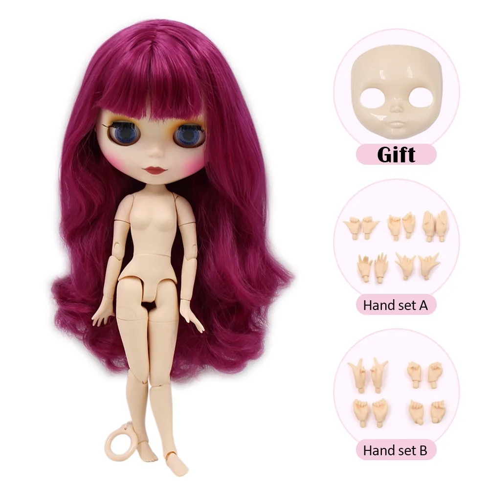 230BL1291-M ICY Blyth кукла Обнаженная нормальное и общее тело с ручным набором AB и лицевой панелью в подарок Мода девушка 1/6 BJD кукла - Цвет: 230BL1291-M