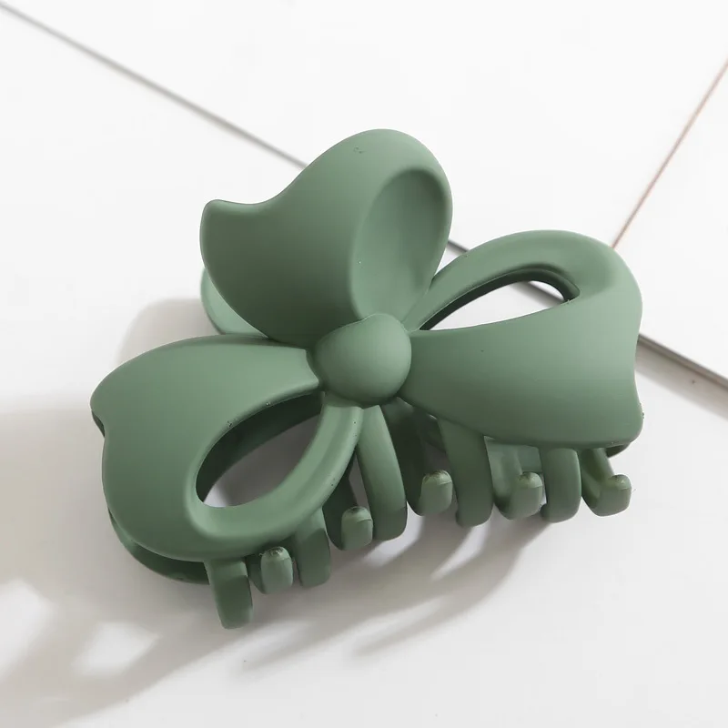 TS8-green 8cm Модный большой краб простой акриловый зажим для волос сопротивление падению для девушек женские аксессуары для волос - Цвет: TS8-green 8cm
