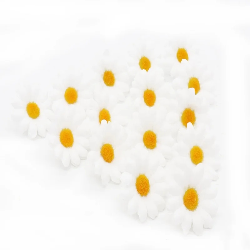 100 х Искусственные Шелковые головки цветов Малый Хризантема искусственный