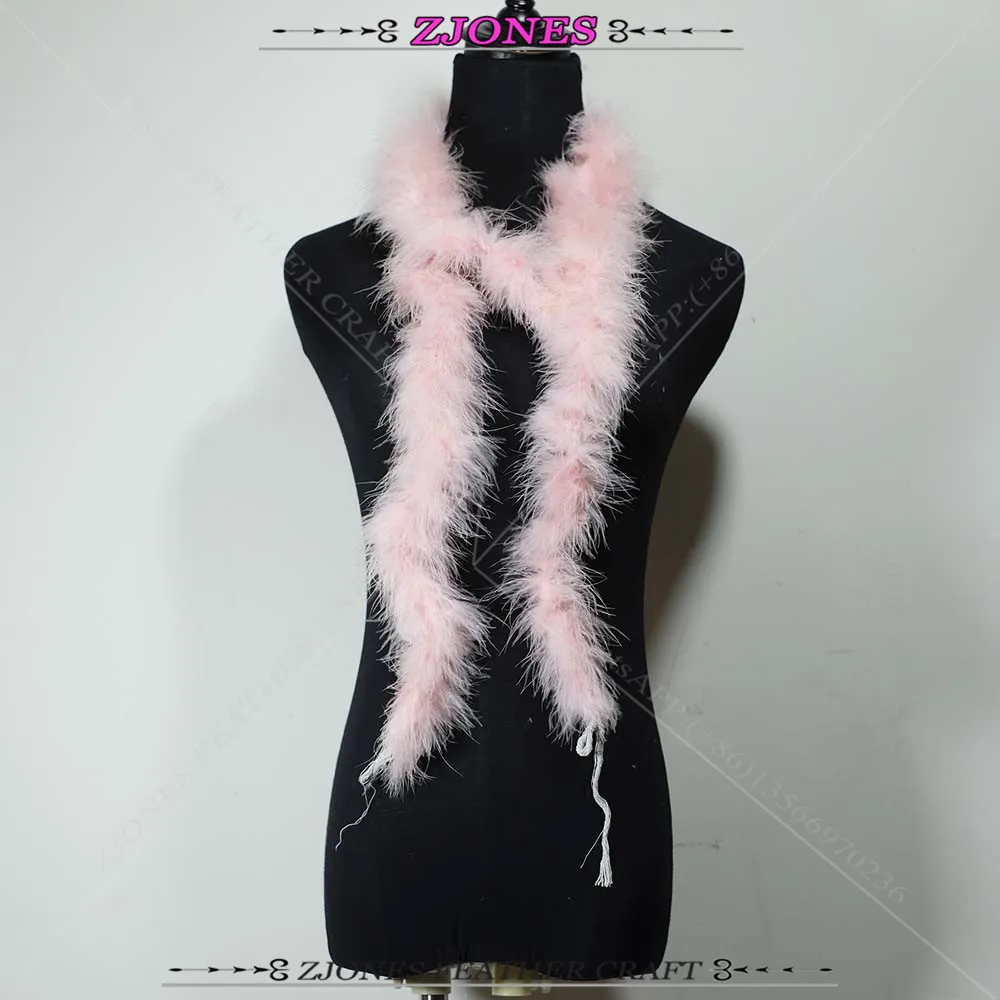 skin pink 1 шт. 2 ярдов длинные натуральные боа из перьев Боа Из Перьев Марабу/шарфы для свадебного платья/юбки/ремесла украшения 25 цветов вариант шлейф - Цвет: skin pink