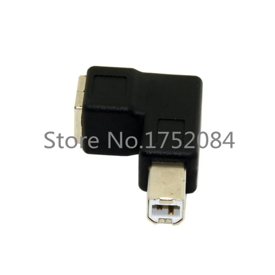 USB 2 0 B штекер гнездо под углом 90 градусов L образный адаптер Соединительный разъем