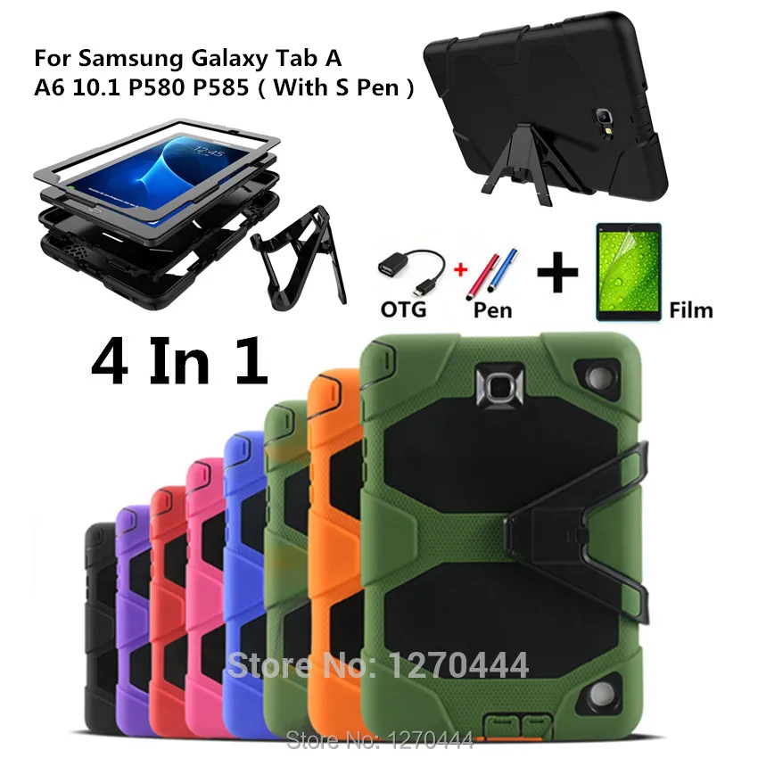 Для планшета Samsung Galaxy Tab A A6 10 1 P580 P585 сверхпрочный ударопрочный гибридный чехол с