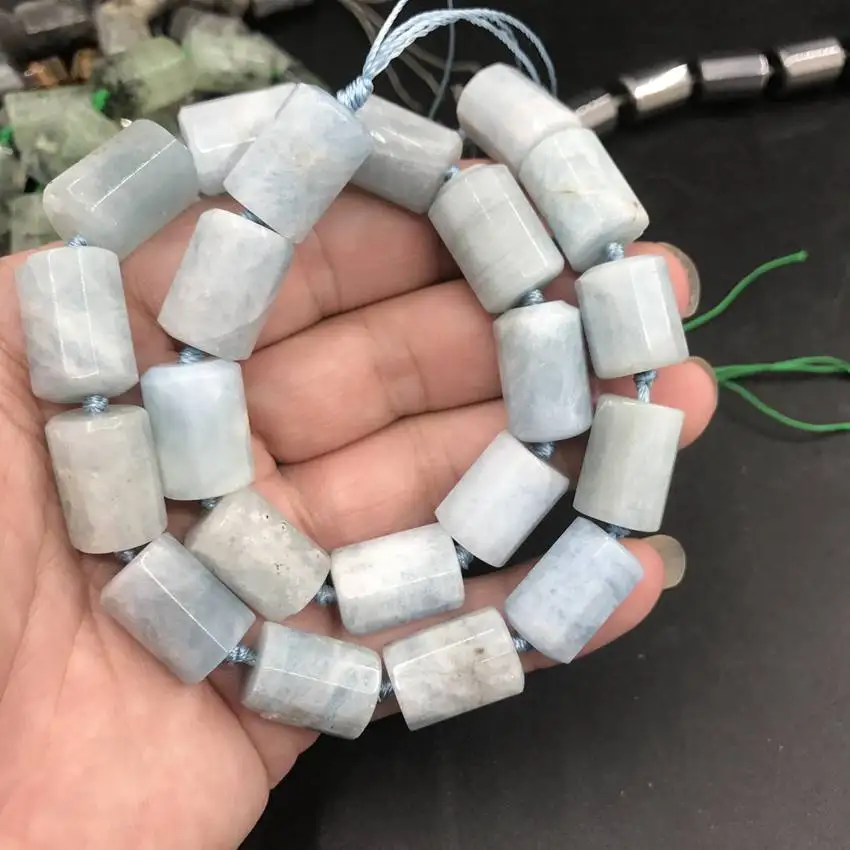 20 шт./нитка 5 камней на выбор граненая трубчатая подвеска цилиндрической формы с