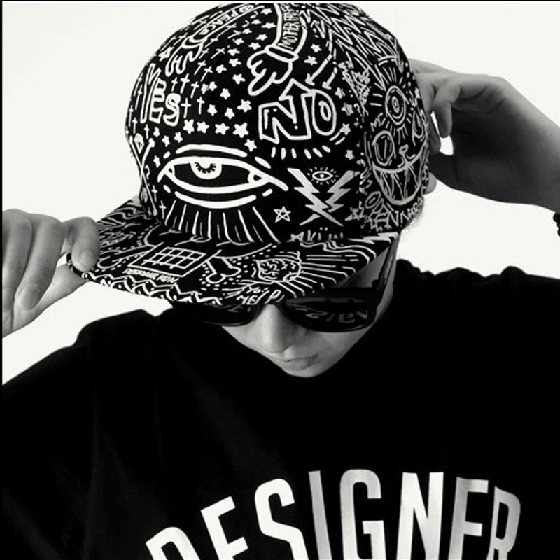 Новинка 2018 флуоресцентная светящаяся мужская шляпа хип хоп кепка Черная EXO с