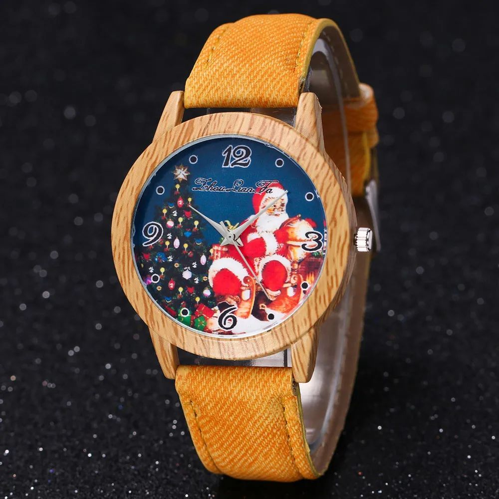 Lovers' природа деревянные часы минималистичные ковбойский ремешок Рождество