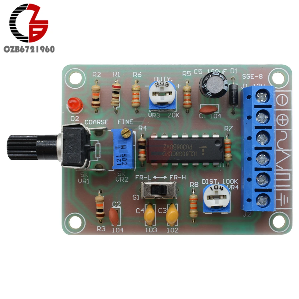 ICL8038 монолитная функция генератор сигналов Модуль синуса квадратный треугольник сварной генератор