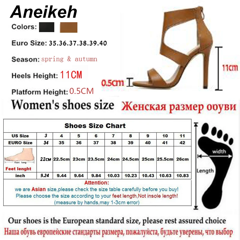 Aneikeh новинка 2019 года остроносые сандалии из искусственной кожи на высоком