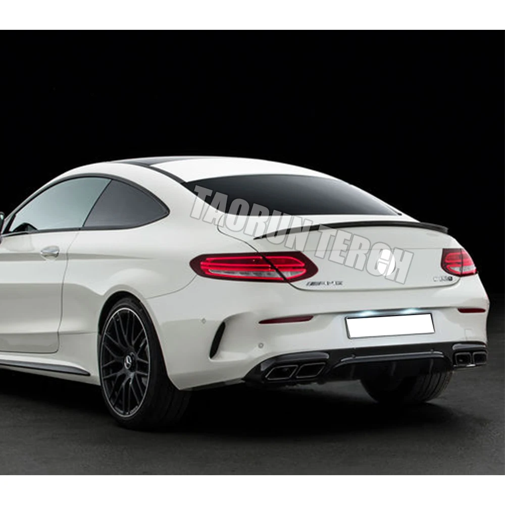 C63 стиль W205 углеродное волокно Задний спойлер крыла для Benz C200 C220 C300 C43 AMG Coupe 2 двери