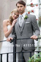 free shippingcustom design suits light grey notch lapel groom wear tuxedos groomsmenmen wedding dress