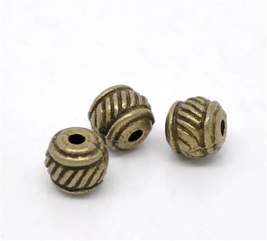 DoreenBeads 100 бусины в полоску бронзового тона 6x5 мм (B13723) yiwu|bead wholesaler|beads 5mmbeads with 2mm hole |