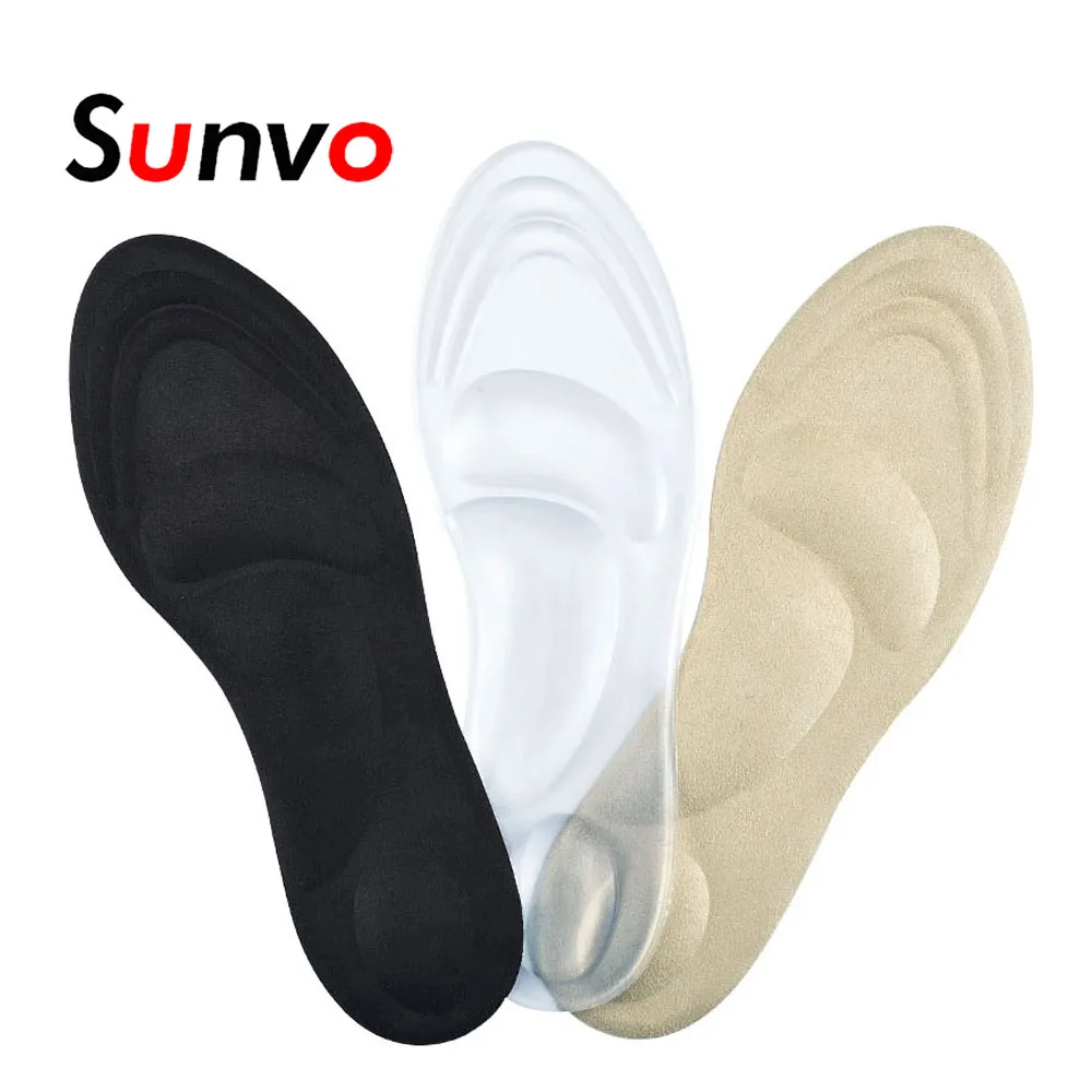 Sunvo 3D силиконовые гелевые ортопедические стельки для плоских ног Арка Поддержка