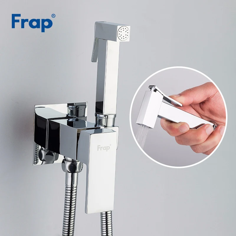 

Frap Chrome Bidets Bathroom Toilet Sprayer Muslim Shower Bidet Mixer Hygienic Shower Wall Mount Faucets Ducha Higienica F7506