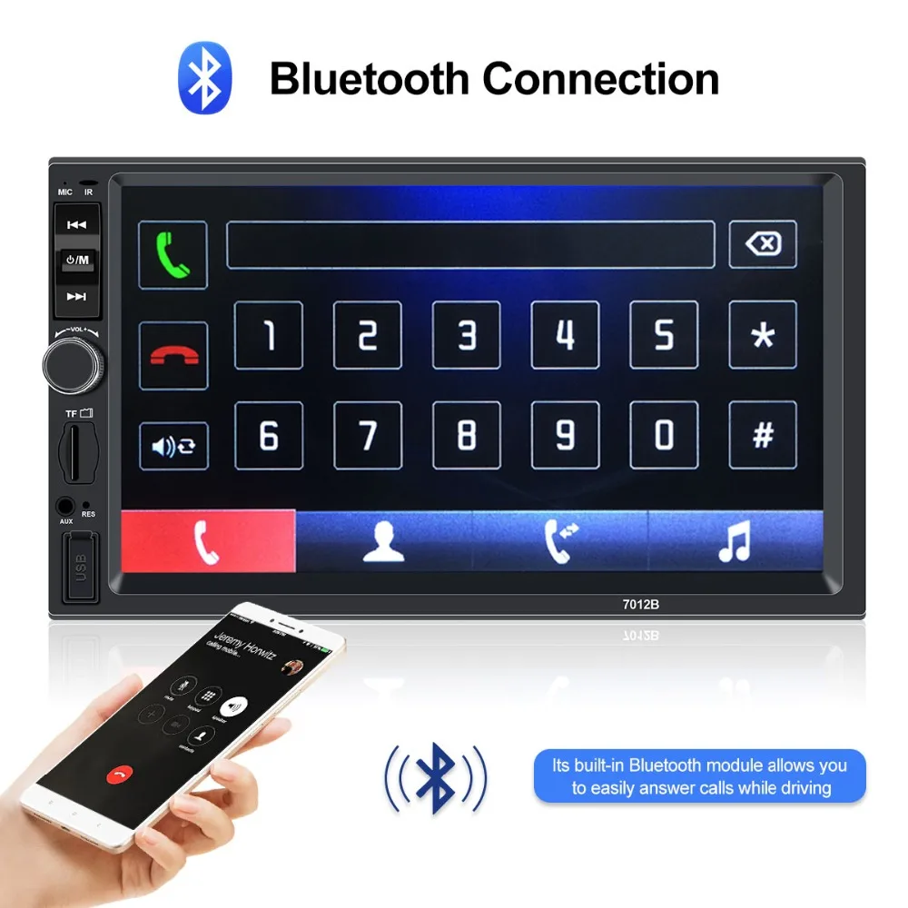 Авторадио 2 din автомагнитола coche рекордер Bluetooth 2din 12 В плеер " HD сенсорный экран MP5 Авто аудио стерео TF USB FM 7012b