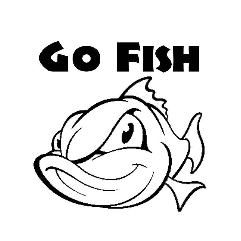 

35cm Go Fish Cartoon Decor Stickers Decals Vinyl Car Styling