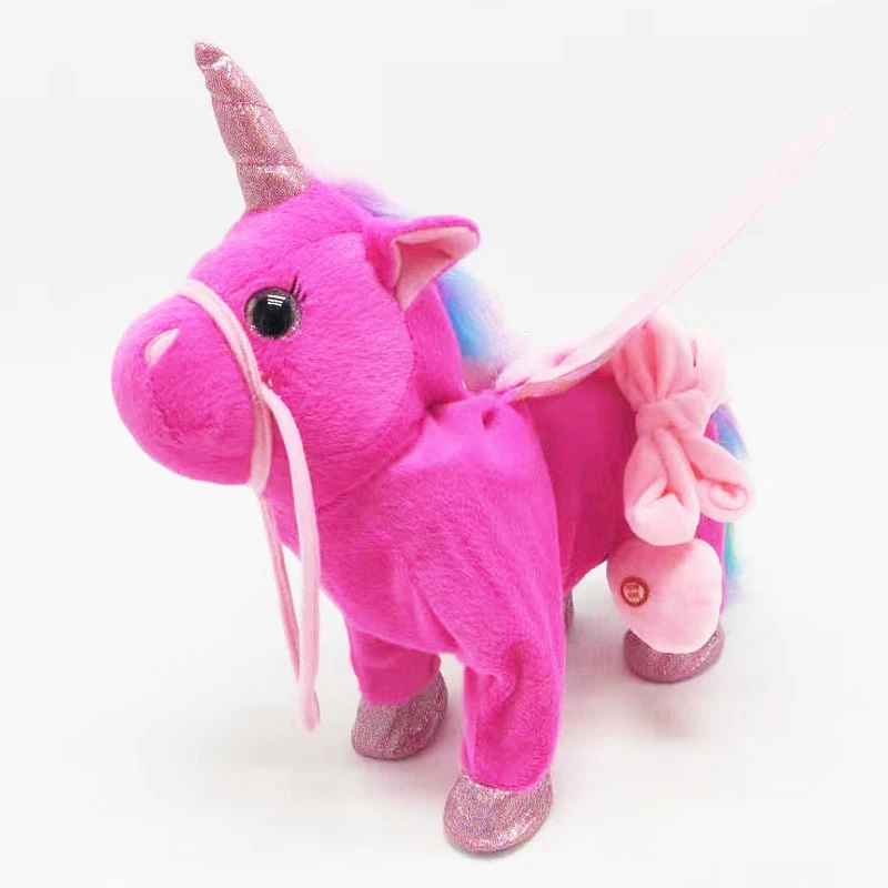 TOY131-5 Electric Singing And Walking Unicorn Plush Toy Stuffed Animal Cartoon Plush Unicorns Interactive Toy For Children Birthday Gifts - Цвет: TOY131-5