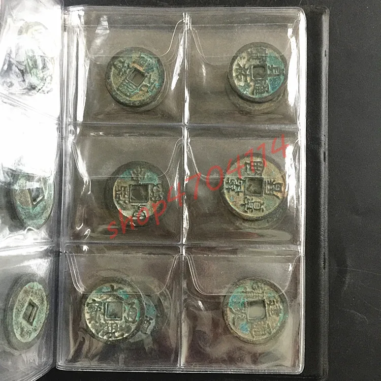 100% настоящие Древние китайские медные монеты диаметр около 25 мм один набор из 60