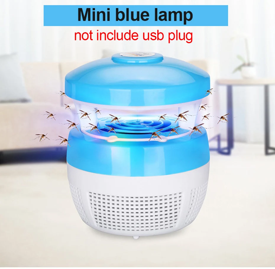 Mini blue lamp Светодиодный светильник от комаров, против вредителей, ловушка для мух, насекомых, лампа от насекомых, Zapper, USB, электрический, отпугивающий насекомых, УФ, ночной Светильник - Цвет: Mini blue lamp
