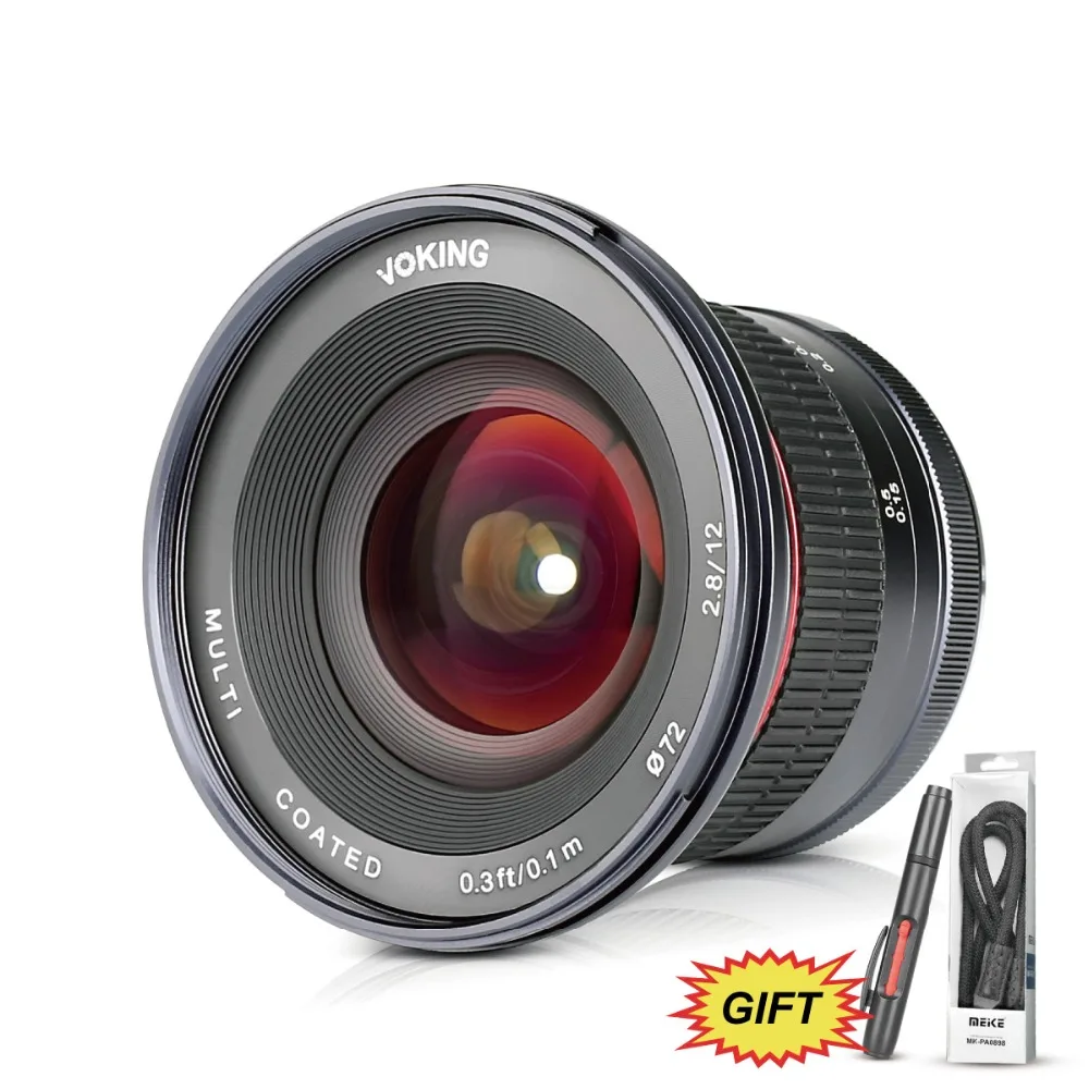 VOKING VK 12mm F2.8 с многослойным покрытием фиксированный ручной фокус объектив для Nikon