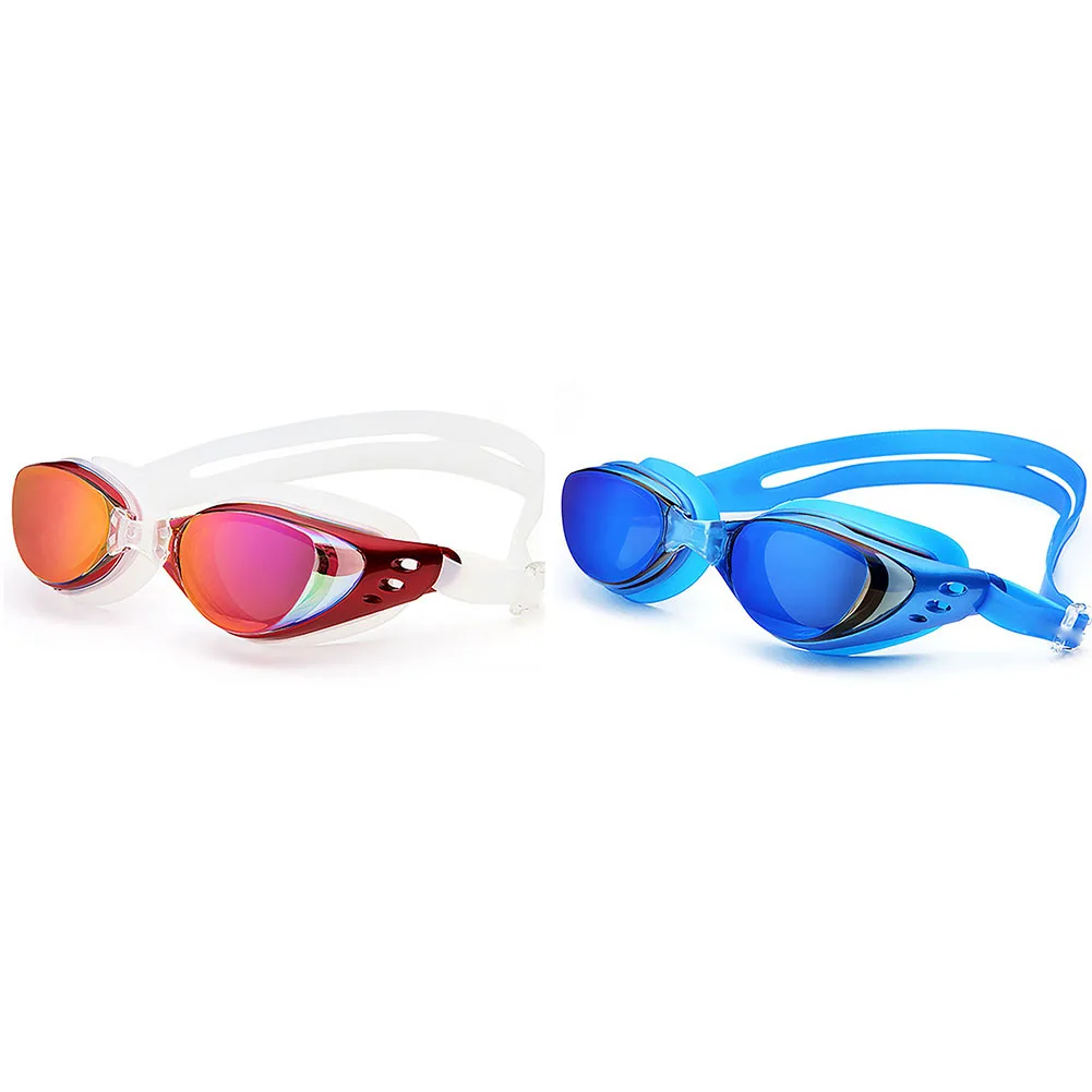 Adults Swimming Goggles Unisex Anti-fog Anti-UV Diving Electroplating Glasses With Ear Plugs Accessories |