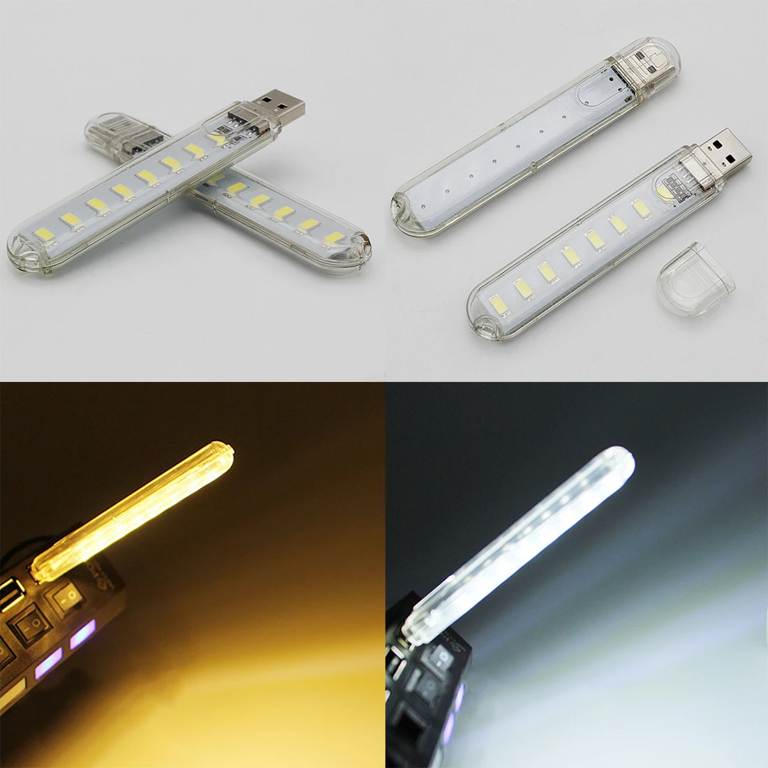 3 светодиодный 8 светодиодный 12 светодиодный USB 5V светодиодный Ночной светильник Настольная лампа для чтения книг, лампа для кемпинга детских подарков для мобильного Зарядное устройство ноутбуки