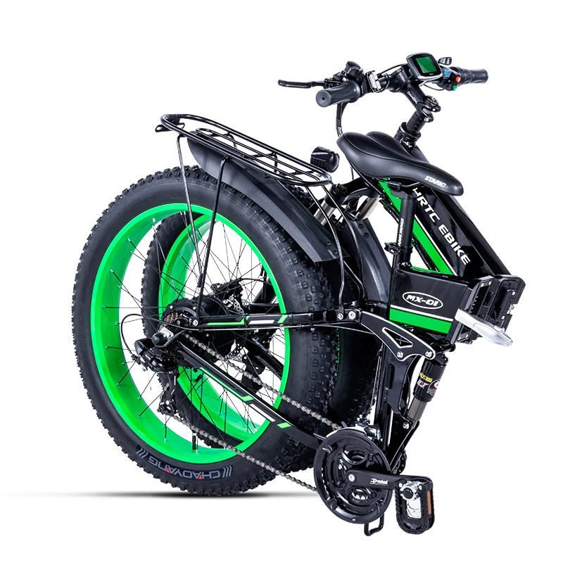 26 дюймов fat ebike мягкий хвост Электрический горный велосипед 48V750W высокоскоростной мотор складной электрический велосипед пляж снег Электрический велосипед