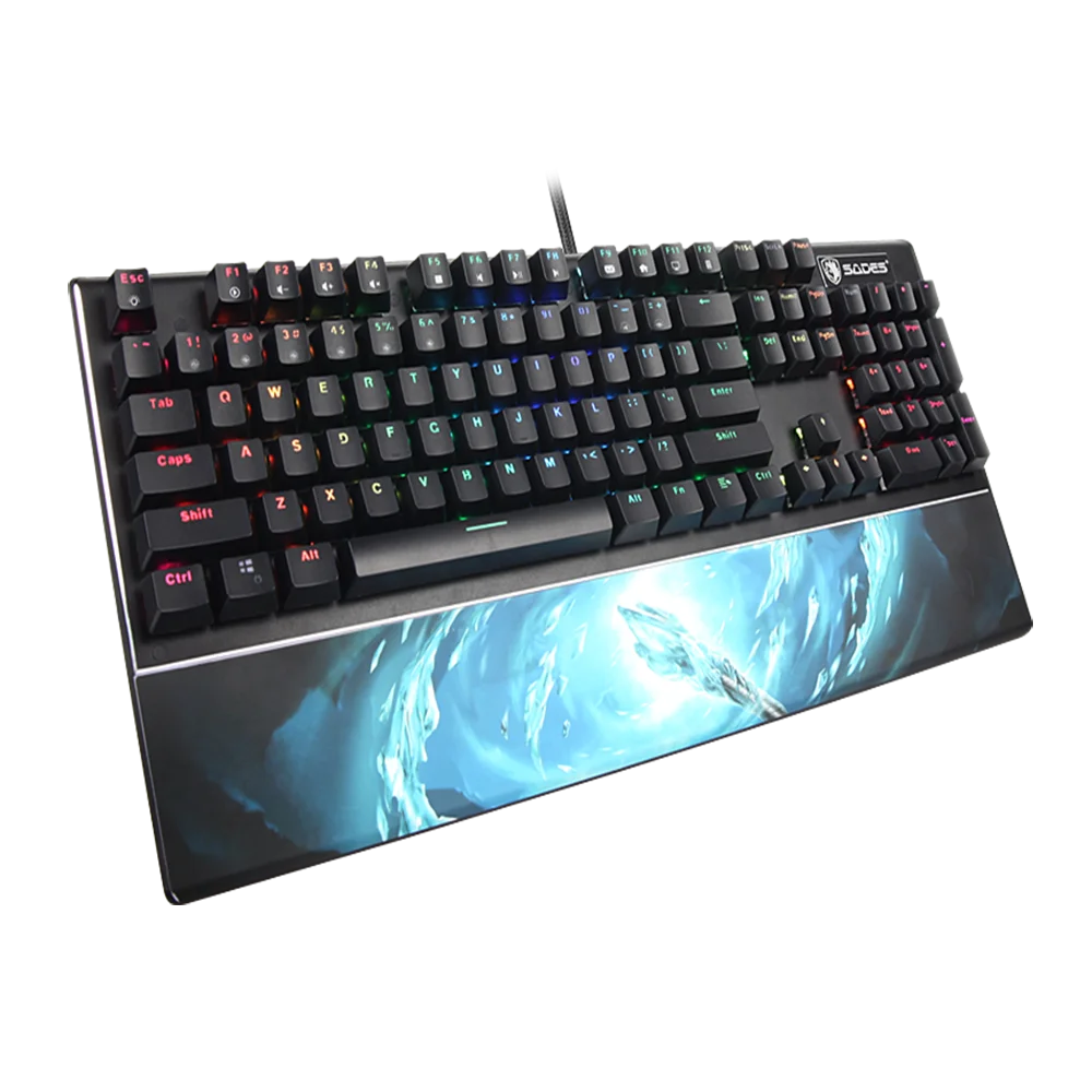 SADES Механическая игровая клавиатура с 104 клавишами USB Wried LK Blue Switch наручные часы
