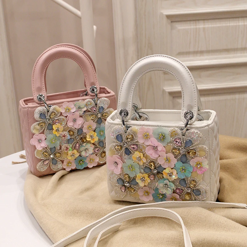 handbags spring flowers handmade bags new fashion style shoulder personalized beautiful bag