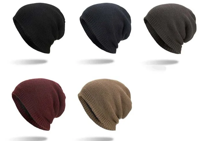 Осенне-зимняя модная однотонная шапка Skullies& Beanies, мужская вязаная шапка из шерсти и хлопка, теплая уличная Кепка s, шапки для мужчин