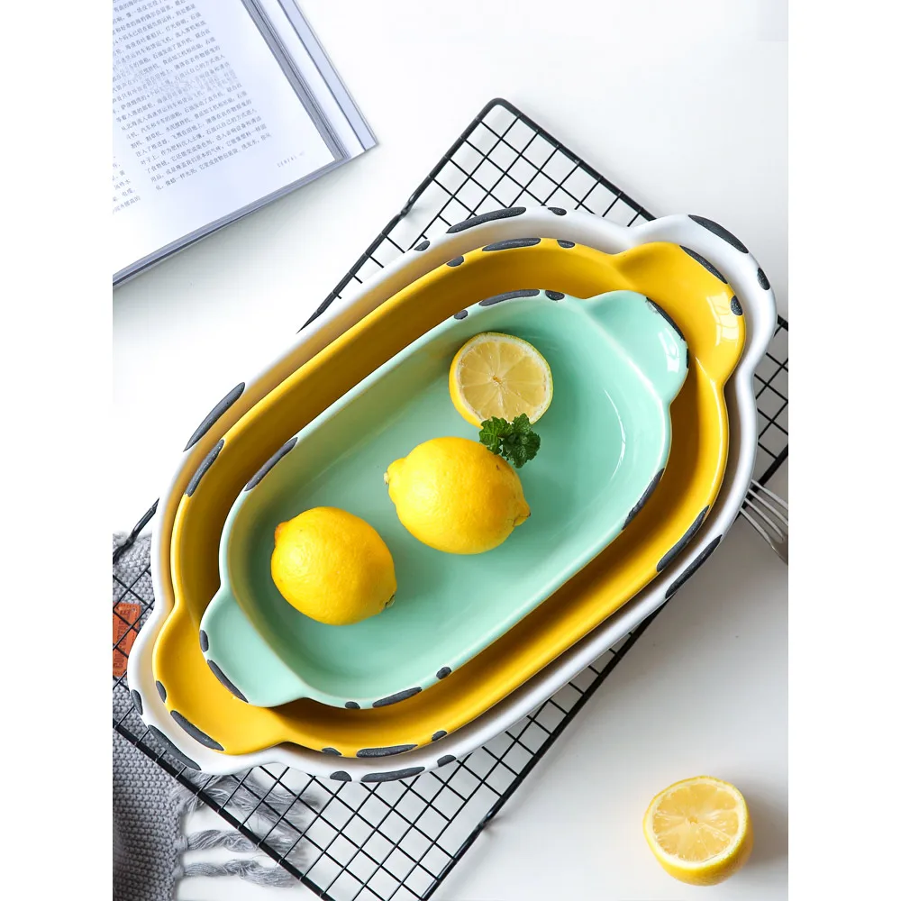 Керамические блюда au gratin японская посуда с двойными ушками духовка 8 дюймов