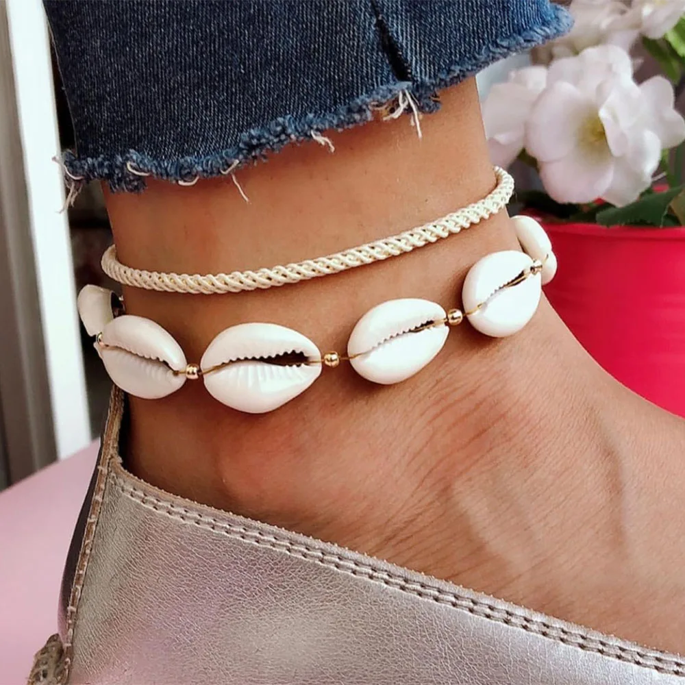 IPARAM Горячая Мода ананас ракушка сердце ножной браслет богемное Ретро пляжное