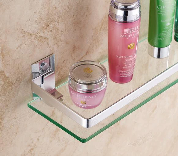 Одноярусная настенная Туалетная стеклянная полка для ванной|bathroom glass shelf|glass