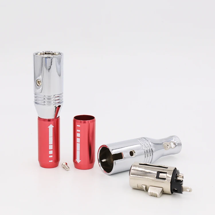 4 шт. гнездо XLR Hi end Hifi аудио разъем 3 контактный черный металлический корпус из