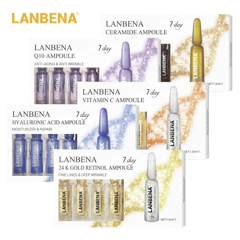 Новая Сыворотка для лица LANBENA гиалуроновая кислота витамин С омолаживающий