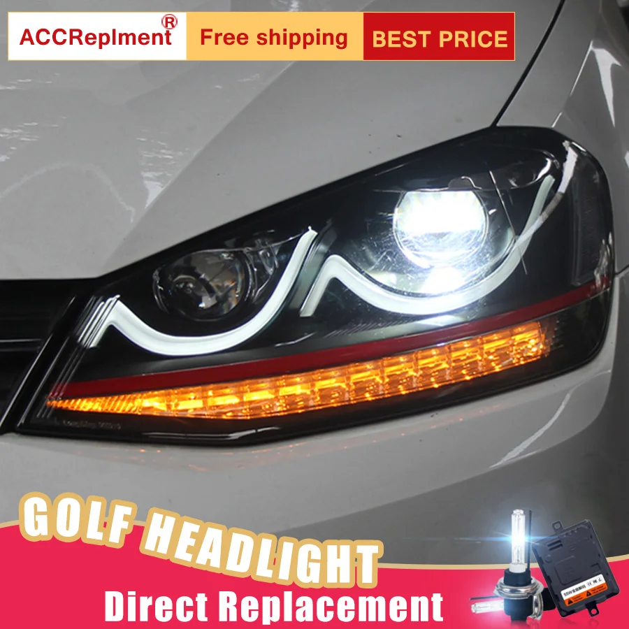 2 шт. светодиодный ные фары для VW Golf 7 2013-2015 Автомобильные ангельские глазки