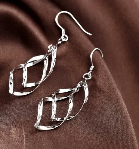925 серебро серьги Нежный стиль 2 шт. = 1 pair/lot|earings|earrings zirconearrings metal |