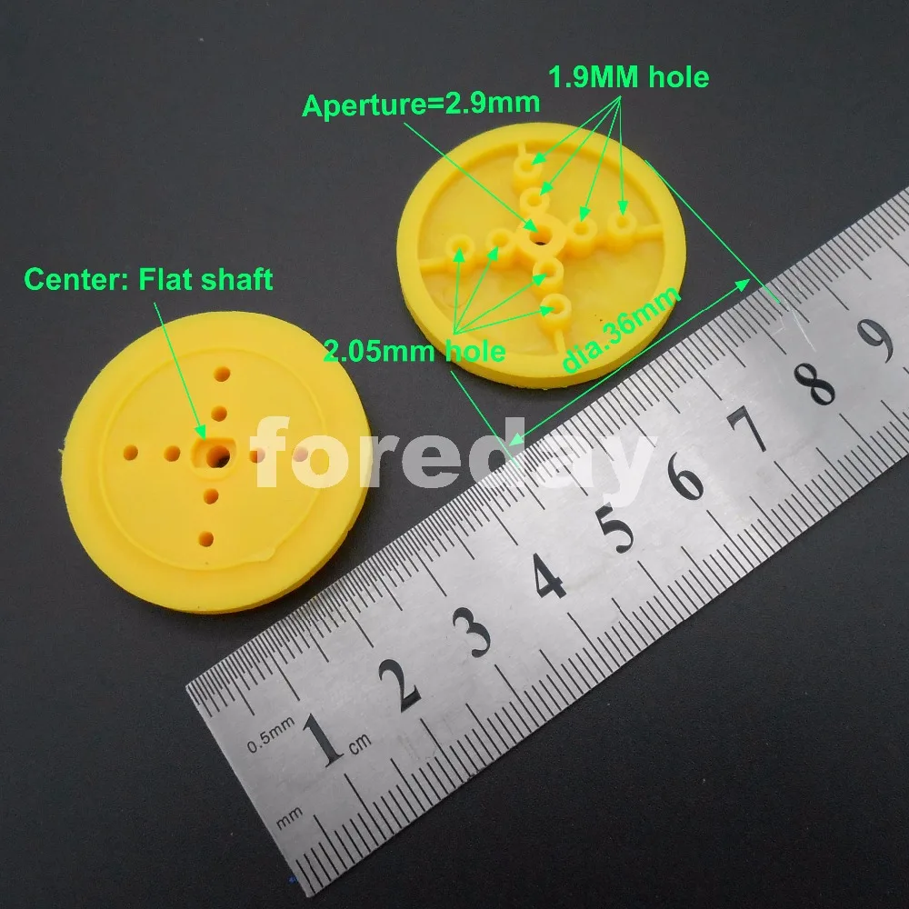 10 шт. DIY 36 мм пластиковые шестерни игрушечные колеса вогнутые диаметром апертура 4