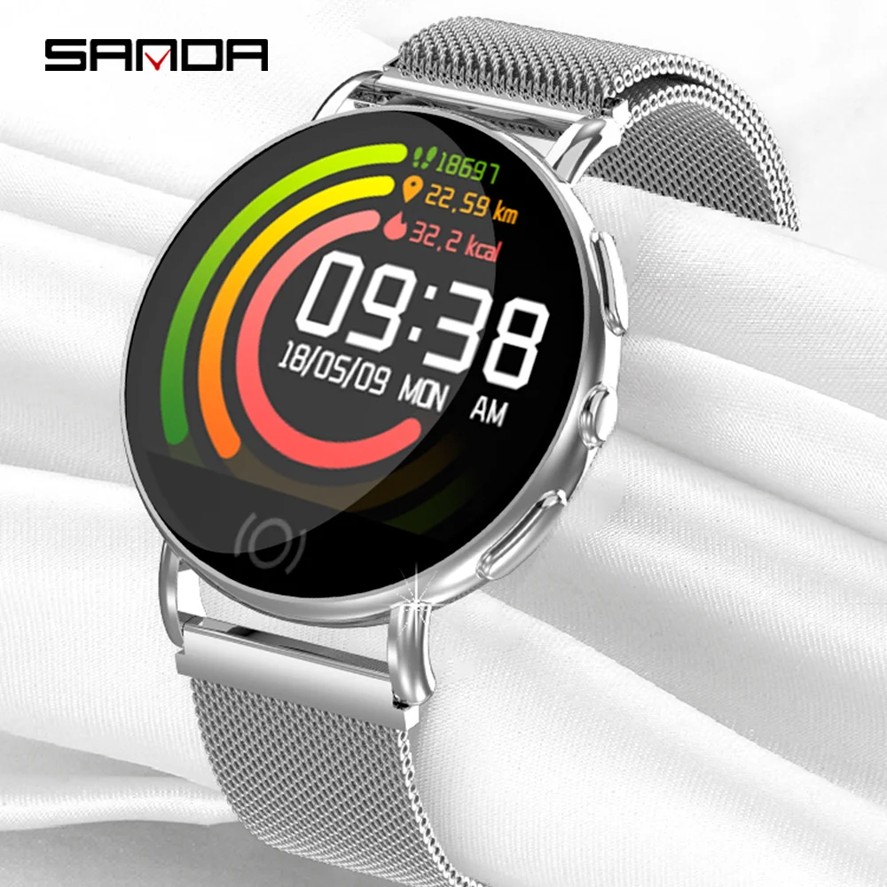 SANDA Смарт часы для Android iOS Бизнес Мужчины Bluetooth Smartwatch монитор сердечного ритма