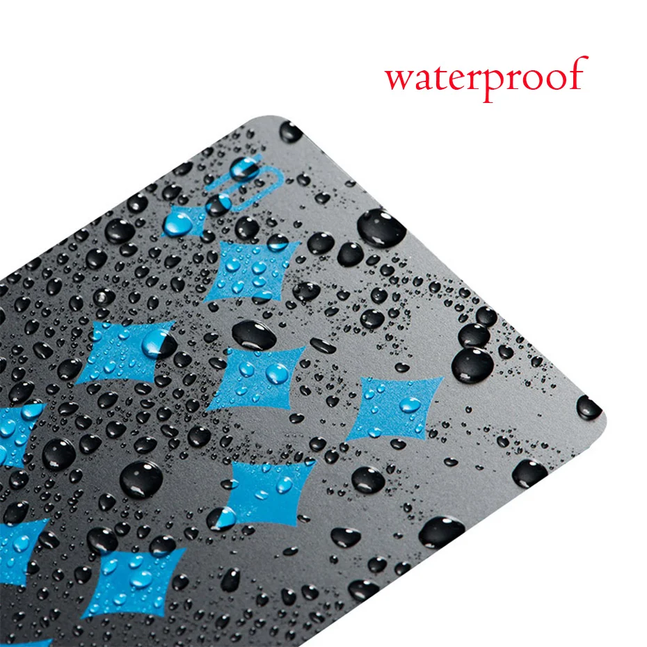 2 компл./лот Водонепроницаемый Пластик ПВХ черный игральных карт красные синие