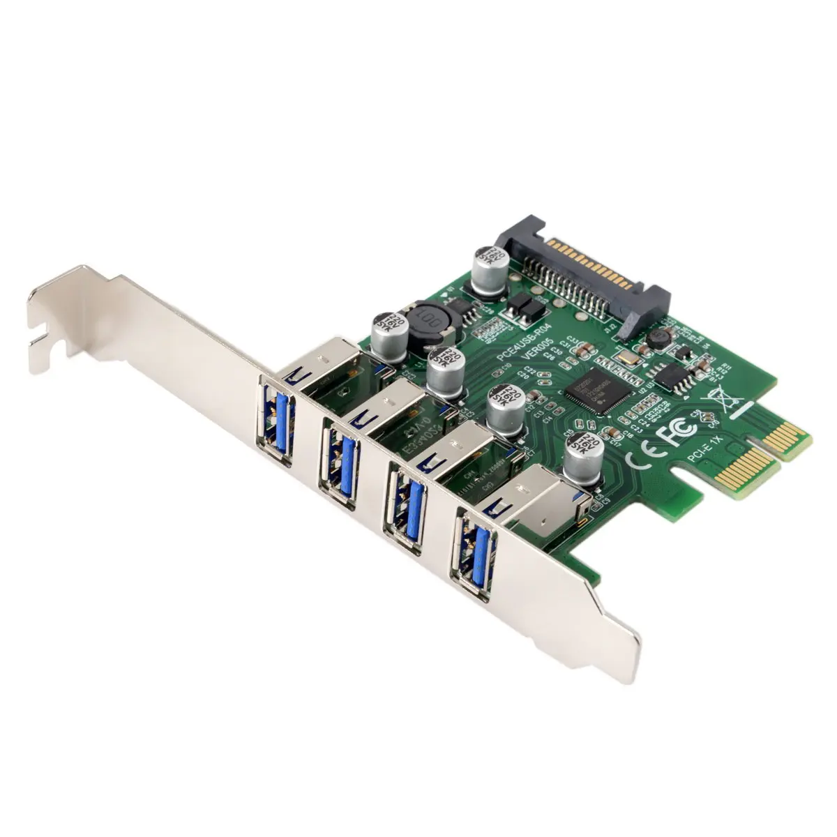 Низкий профиль 4 Порты PCI-E к USB 3 0 концентратор PCI Express карты расширения адаптер 5