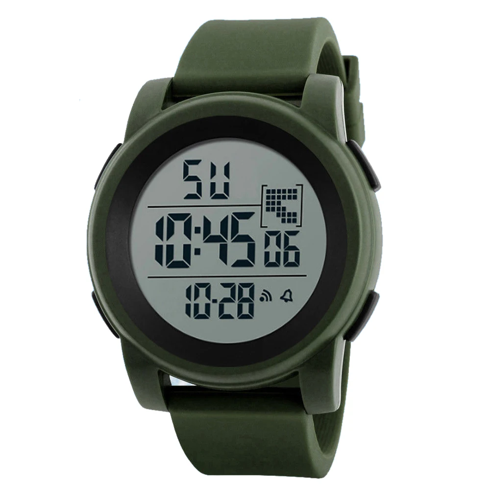 Модные для мужчин multi светодио дный винтажные часы Дата сигнализации Спорт Армия