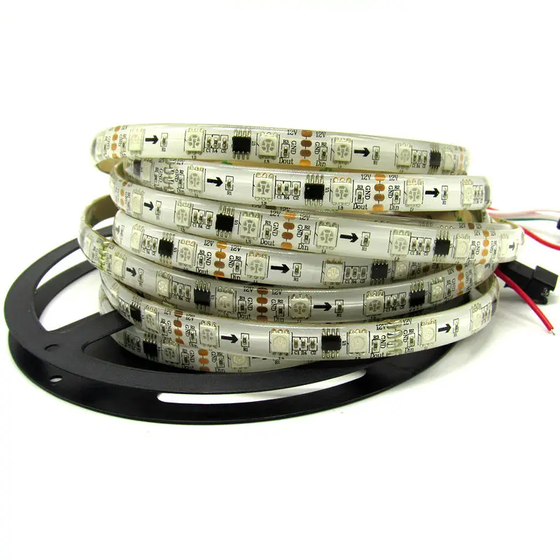 5 м 48 Светодиодный s/M 16 пикс./м WS2811 цифровая SMD 5050 RGB светодиодный ная лента 12 В