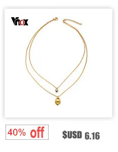 Vnox Мода узел колье Цепочки и ожерелья для Для женщин jewelry 316L Нержавеющая сталь Золото-цвет 2 мм Ширина