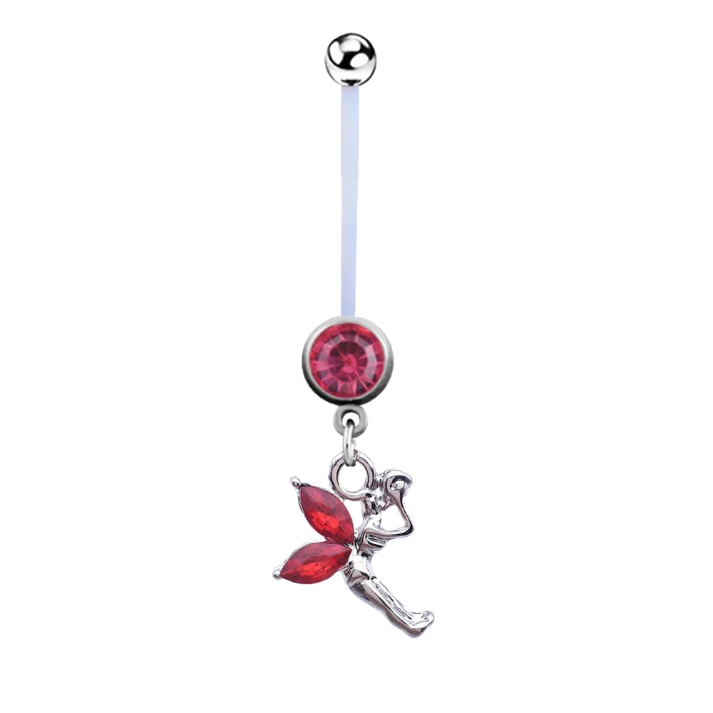 Rhinestone Piercing Flexible Belly Button Ring Barbell Body Jewelry Summer Style Pregnant Women Chains Plug | Украшения и