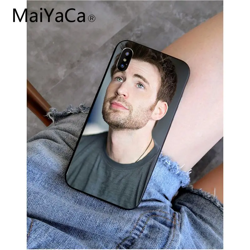 MaiYaCa Chris Evans черный ТПУ Мягкий силиконовый чехол для телефона чехол для Apple iPhone 8 7 6 6S Plus X XS MAX 5 5S SE XR чехол