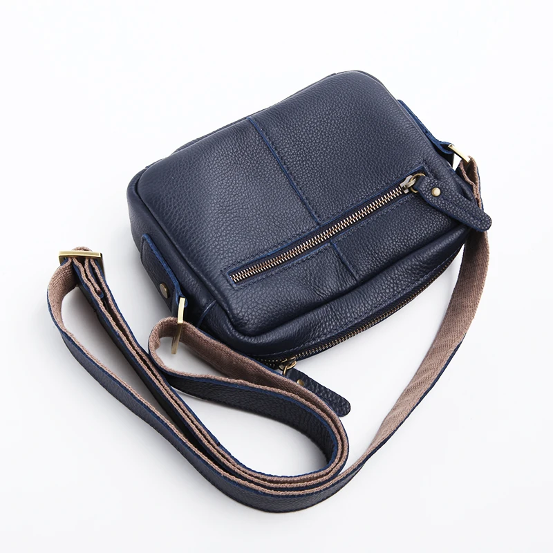 LANSPACE мужская кожаная сумка через плечо из натуральной кожи Маленькая